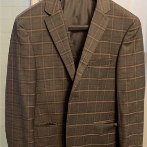 Nicks Menswear Jacket and Vest Dark Grey, Brown, Tan